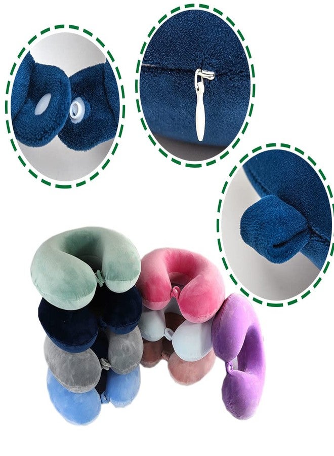 Gluck Plants Neck Pillow for Traveling,Travel Pillow Memory Foam Comfortable and Breathable U Shaped Head Neck Support Airplane Pillow(Dark Blue) - Image 4